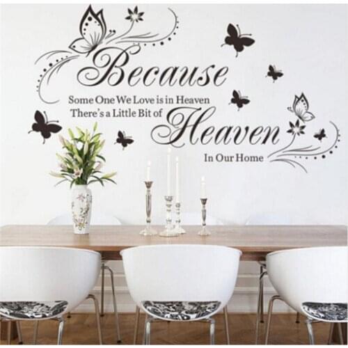 Because Someone We Love Is In Heaven Theres Little Bit Of Heaven In Our Home Vinyl Home Decoration Wall Sticker