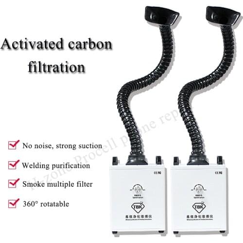 TBK 150W Laser Smoke Absorber Fume Extractor Soldering Air Purifier Machine Nail Dust Extractor For iPhone 8 - 11 Pro Max