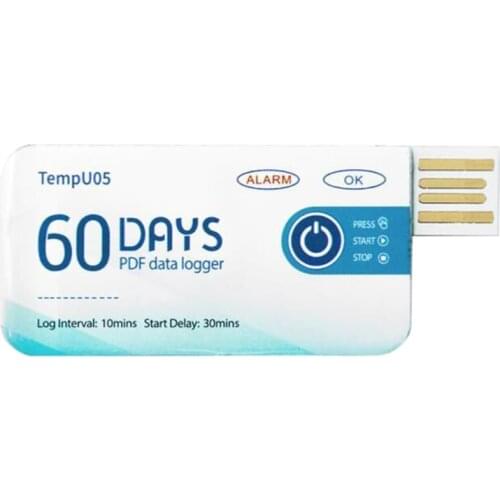 Temperature Data Logger PDF Report USB Temperature Record 60 Days 10000 Points K9FA
