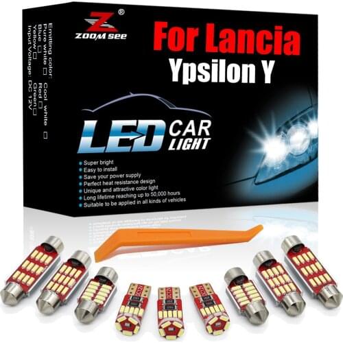 Luxury White Canbus LED Interior For Lancia Ypsilon Y 843 312 846 Hatchback 2003-2018 Car Trunk Ceiling Lamp Light Accessories