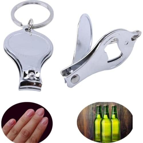 Multifunctional Bottle Opener High Quality Nail Clippers Keychain Round Nail Clippers