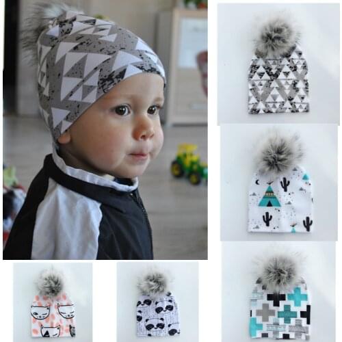 Newborn baby hat children cap for girls pom pom baby kintted cotton infant toddler hats beanies for kids boys photography props