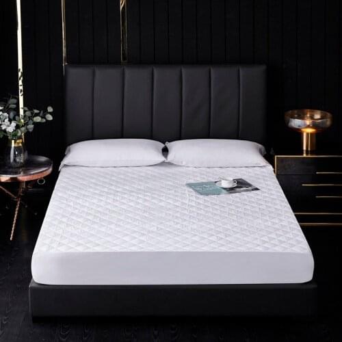Home Furnishing Quilted Ultrasonic Waterproof Bed Sheet Comfortable Skin-Friendly Mattress Protective Cover Not Easy To Deform