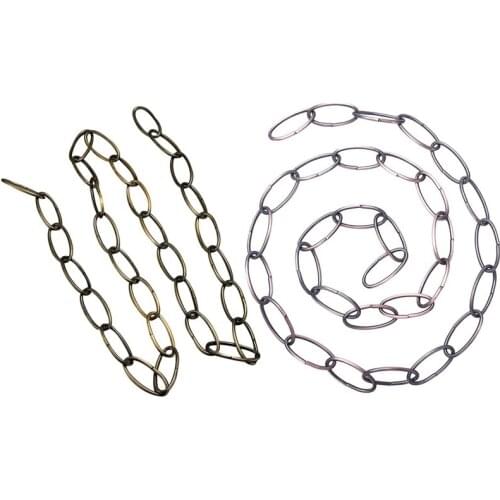 2 Pcs 1M Heavy Duty Chain for Vintage Chandelier Hanging Lamp,Red Bronze & Green Bronze