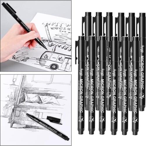 Fine Liner Pen Drawing Pigment Marker Waterproof Ink Art Sketch Anime Manga