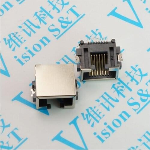 RJ45 Heavy Plate 8P8C Socket Subsidies SMT The Broken Plate Net Export Socket Shell Environmental Protection