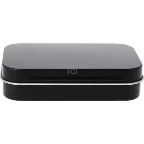 Top Quality Storage Box Small Jewelry Candy Coin Key Organizer Tin Flip Black Gifts Sealed