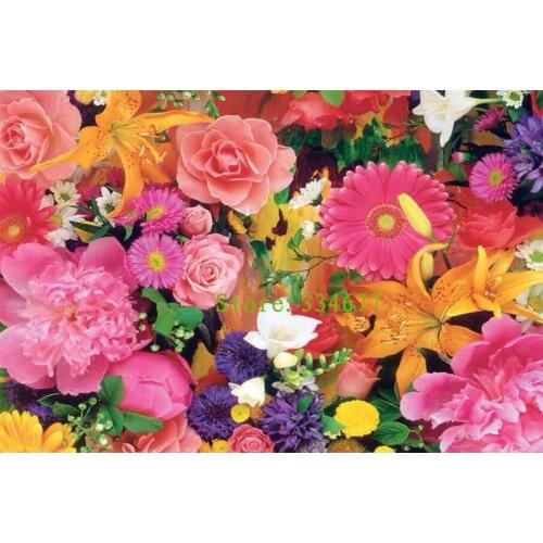 Bright flowers Cross Stitch Kits Counted Needlework Embroidery Crafts 14ct Unprinted DIY Arts Handmade Home Decor