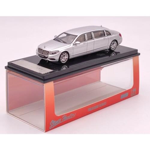1:64 Stance Hunters For M~bach S600 Pullman Alloy Silver Diecast Models Car Collection Auto Toys Gift