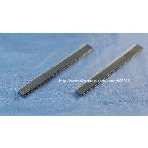 10pcs 1x50 P 50 pin 1.27mm Pitch Pin Header Female single row straight through hole DIP Rohs Lead free
