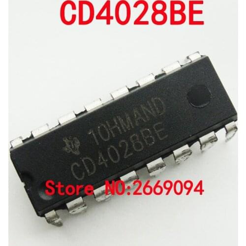 10pcs /20PCS CD4028BE CD4028 HEF4028BP DIP-16 Encoders, Decoders, Multiplexers & Demultiplexers BCD-to-Decimal
