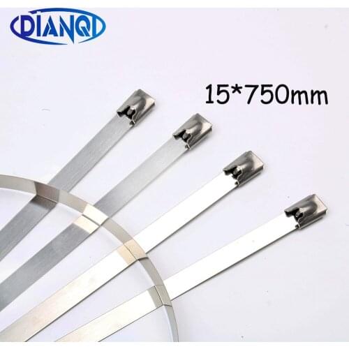 100pcs 15*750mm 15x750mm 15mmx750mm Latching Self-Locking Stainless Steel Zip Cable Tie Lock Tie Wrap cable ties 201 304 316