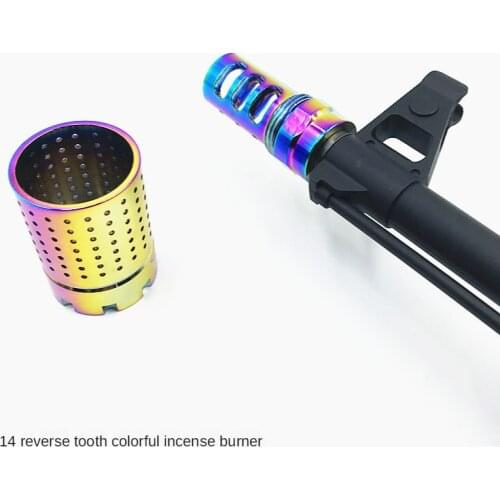 14 Reverse Teeth 9 Acr Slr 19Mm Flash Hider No Function Muzzle Device for Gel Ball Blaster Airsoft Aeg