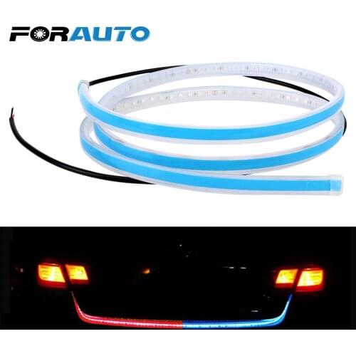 168 LED Light Strip Car Strobe Light Tail Light Atmosphere Lamp Red&Blue Car Door Warning Light Car Styling 1.2m 12V