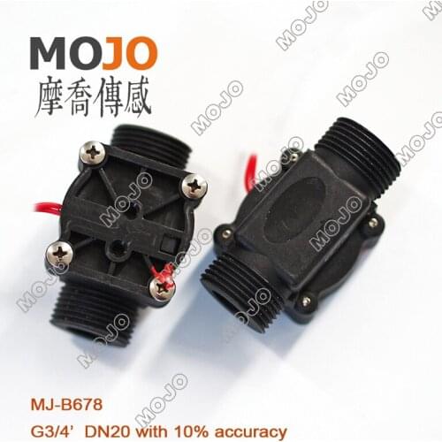 2020 Plastic liquid flow switch MJ-B678(2pcs/lot) water flow switch G3/4"diameter vertical installed baffle type switch