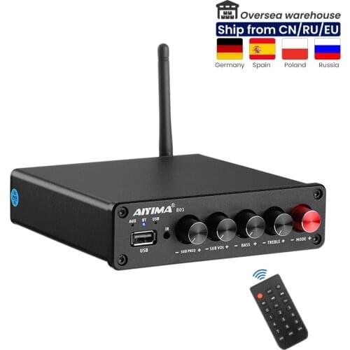 AIYIMA TPA3116 Bluetooth 5.0 Subwoofer Amplifier 2.1 Channel 50W*2+100W Hifi Digital Stereo Audio Amp For Home Sound Theater DIY