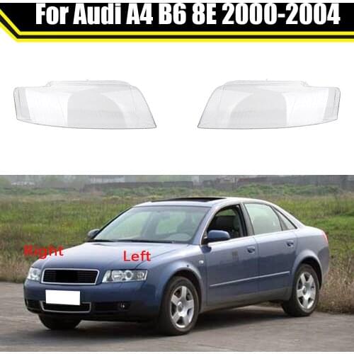 Auto Replacement Light Caps For Audi A4 B6 8E 2002 2003 2004 Car Lampshade Lamp Shade Front Headlight Cover Glass Lens Shell