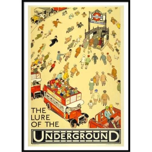 Beryl Slope Design Studio in London Underground Vintage Print Poster wall graphics gráficos de parede настенная графика