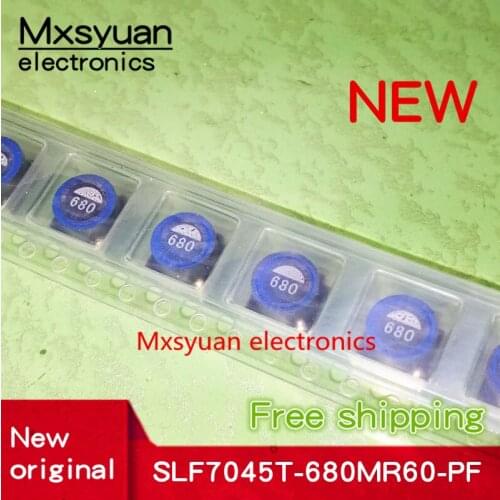 FREE Shipping 100pcs/Lot 7.0*7.0*4.5mm FIXED IND 68UH 600MA 210 MOHM 20% SLF7045T-680MR60-PF