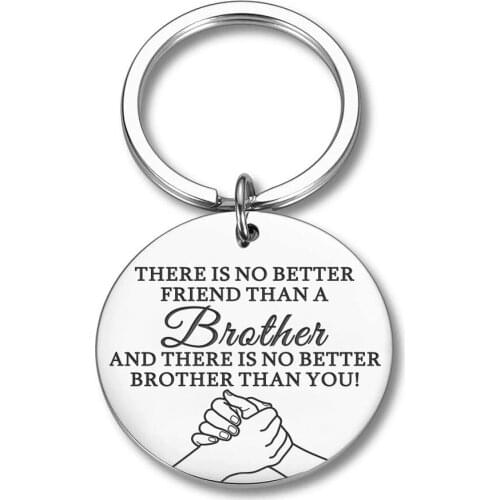 Brother Keychain Gift for Brother Friend BFF Key Chain Big Brother Gifts for Men Little Brother Birthday Gifts Key Ring Anime