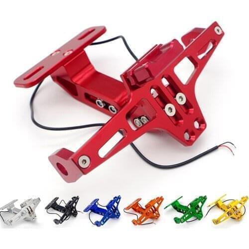 CNC Motorcycle Aluminum Number License Plate Frame For Cafe Racer Benelli Trk Suzuki Gsf Honda Rebel Burgman 650 Raptor 700