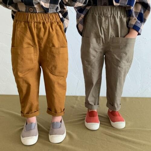 Girls Boys Babys Kids Long Pants 2021 Casual Spring Autumn Toddler Cotton Soft Outdoor Trousers Childrens Clothing