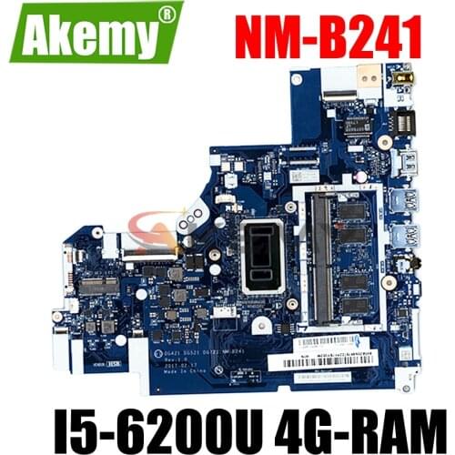 DG421 DG521 DG721 NM-B241 For Lenovo 320-15ISK 320-17ISK V320-17ISK Laotop Motherboard With I5-6200U 4G-RAM 100% Fully Tested
