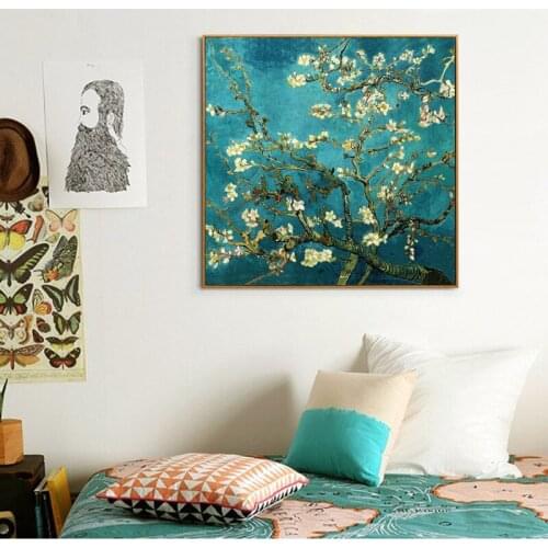 DIY 3D Round Diamond Painting Van Gogh Apricot Flower Oil Painting Classic Style Diamond Paint Cross Stitch