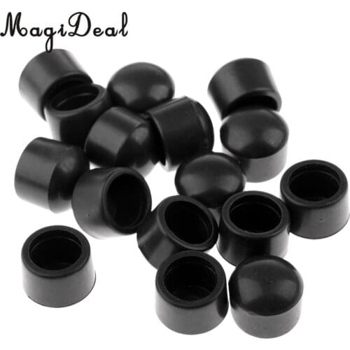 MagiDeal 16 Pieces - Table Football Rod Cover End Caps - Soccer Foosball Machine Rubber Caps Accessories