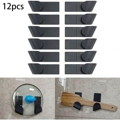12PC Kitchen Organizer Wall-Mounted Pot Pan Lid Storage Holder Pot Lid Rack Shelf Cover Stand Home Kitchen Utensils Organization