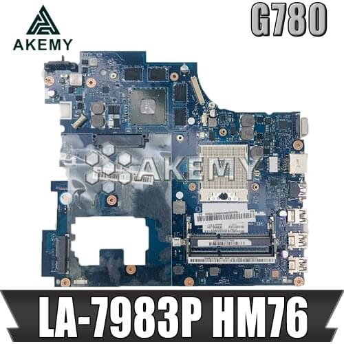LA-7983P For Lenovo Ideapad G780 For Lenovo QIWG7 LA-7983P HM76 PGA989 DDR3 8 video chips motherboard Test 100% original