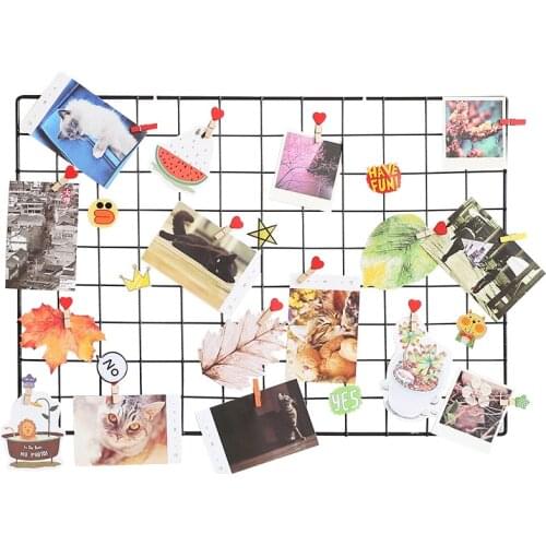 Metal Art Photo Wall MultiFunction Modern Pictures Display Aesthetic Stickers Photo Wall Background Enrejado Home Decor DG50ZP