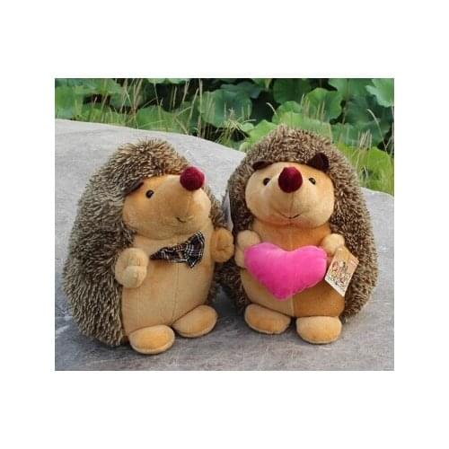 Plush wedding pendant wholesale 2pcs 25cm cartoon little doll lover heart hedgehog sweet children prize girl gift stuffed toy