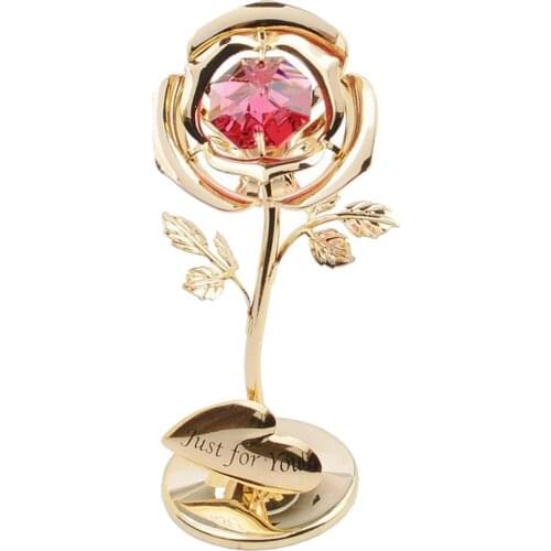 Valentines Day Gift for Girlfriend Electroplating Gold Leaf Simulation Rose Immortal Flower Desktop Home Decor Gift