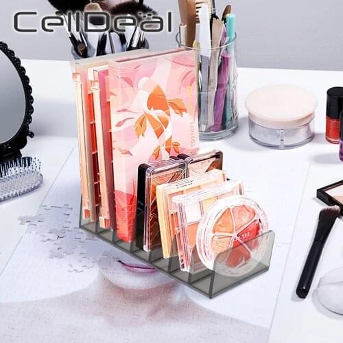 7 Grids Clear Acrylic Eyeshadow Compact Organizer Drawer Organization Divider Makeup Storage Box Transparent Slot Cosmetics Case