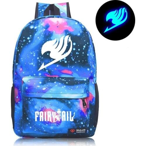 Anime Fairy Tail Backpack School Bags for Teenage Girls Boys Laptop Backpack Casual Travel Bags Kids Book Bags Fashion Backpack
