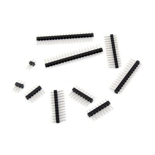 10PCS/Lot 2.0mm Male Header Pins 1*2/3/4/5/6/7/8/9/10/12/15/20/40P 2mm Single Row Pin Header Strip Connector Gold-plated copper