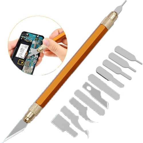 13 in 1 Mobile phone repair IC scraper CPU IC Chip Remove Tool Glue Remove Tool Kit Motherboard Scraper Cleaning Knife