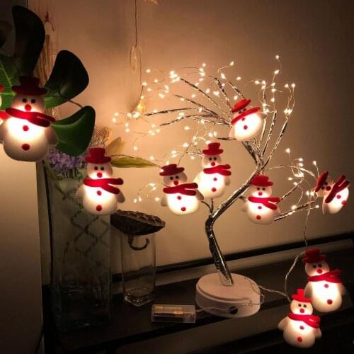 Christmas Christmas Tree LED Garland String Light Home Xmas Party Lamp Decoration Hanging Gift Christmas Ornaments 2021 New Year