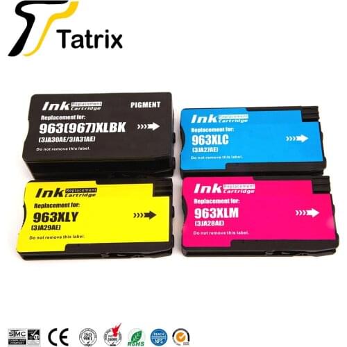 Tatrix for Hp 963XL 967XL 963 967 XL For HP963 Remanufactured Color Inkjet Ink Cartridge for HP OfficeJet Pro 9010 9015 Printer