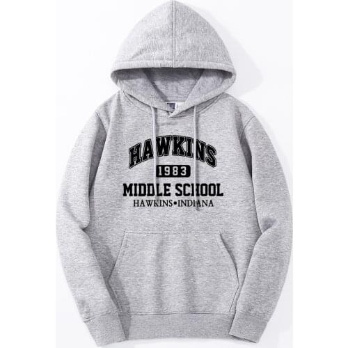 TV Show Stranger Things HAWKINS Hoodie 2020 Spring Winter Warm Fleece High Quality Sweatshirt Fashion Fitness Hip Hop Streetwear