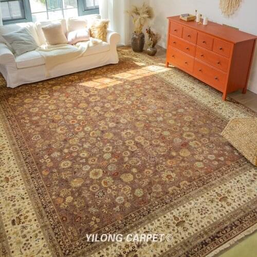 Yilong 12'x14.8' Large hand knotted wool carpet House Handmade All Ove rugs (YLRugP5001)
