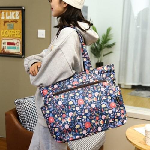Ladies handbag casual printing tote bag shoulder messenger mother handbag 2021 new Beach nylon shopping big bag