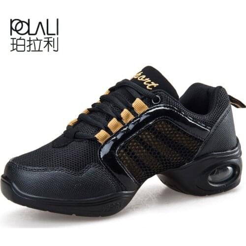 POLALI Dance Shoes Women Jazz Hip Hop Shoes Salsa Sneakers for Woman Feature Soft Outsole Breath Dance Shoes
