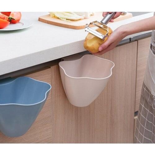 1PC Plastic Kitchen Storage Hanging Basket Waste Bin Storage Basket Multifunction Desktop Storage Box Plastic Garabage OK 0385