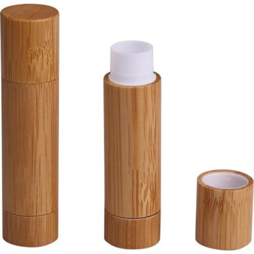 5ml Lipstick Tube DIY Lip Balm Containers Empty Cosmetic Containers Lotion Container Glue Stick Natural Bamboo Travel Bottle