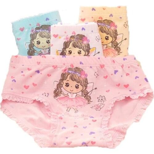 10Pc Random Color Baby Girl Underwear Panties Girls Briefs Kids Underpants