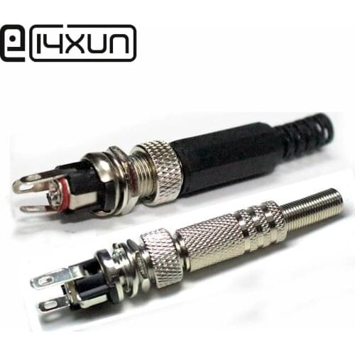 200set Lockable 5.5*2.1mm / 5.5*2.5mm DC Power Plug + Socket Male Female Plug jack Panel Mount Connector