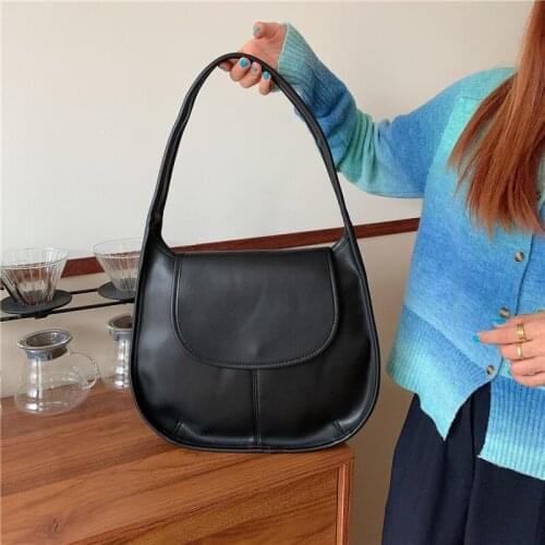 Large Vintage PU Leather Crossbody Bag for Women 2021 Branded Chain Designer Handbags Womens Trend Hand Bag Cross Body Bags