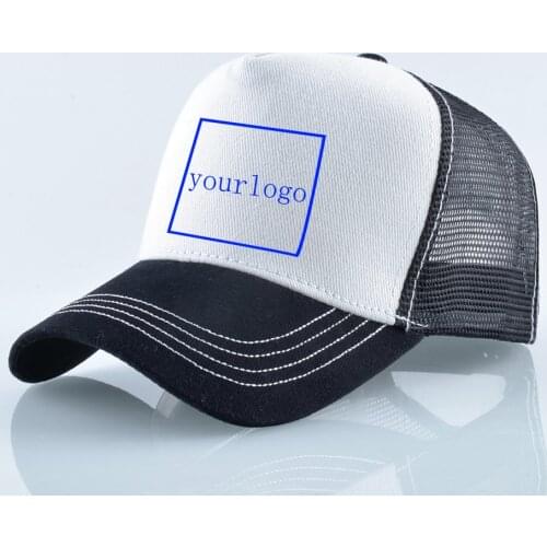 Quick Custom Printing Logo Baseball Cap Men Women Summer Mesh Cap High Quality DIY 1PC Blank Customized Design Snapback Hats
